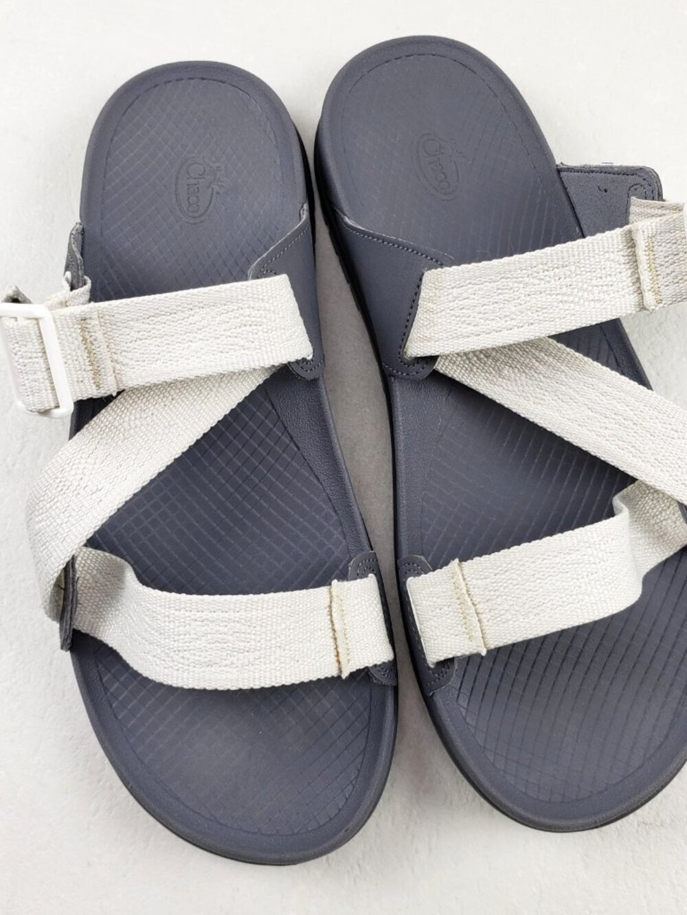 Chaco Lowdown Slide Sandal Womens 10 White Slip On Outdoor Strappy Water Shoe